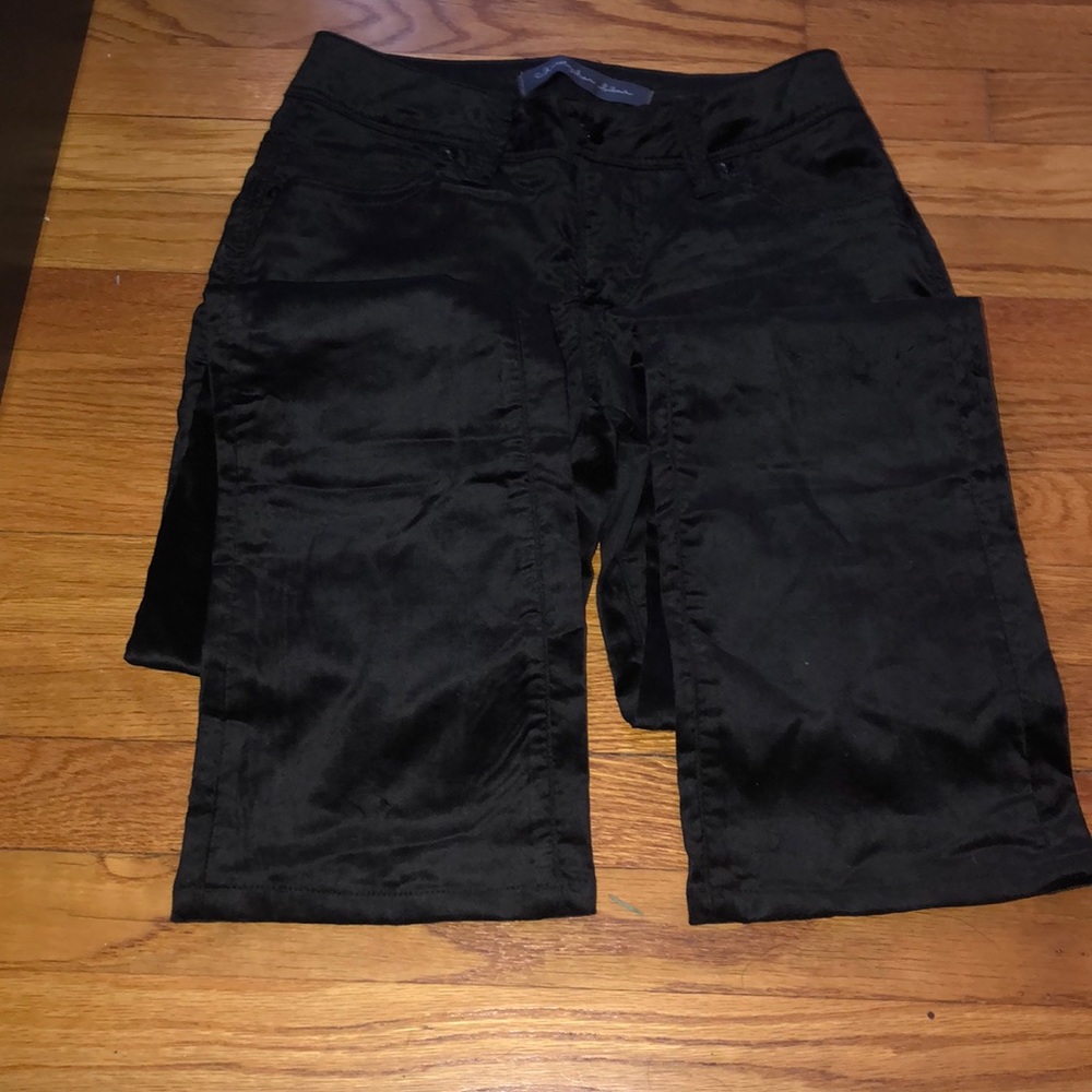 NWOT Christopher Blue Black Velvet Straight Leg - Picture 3 of 8